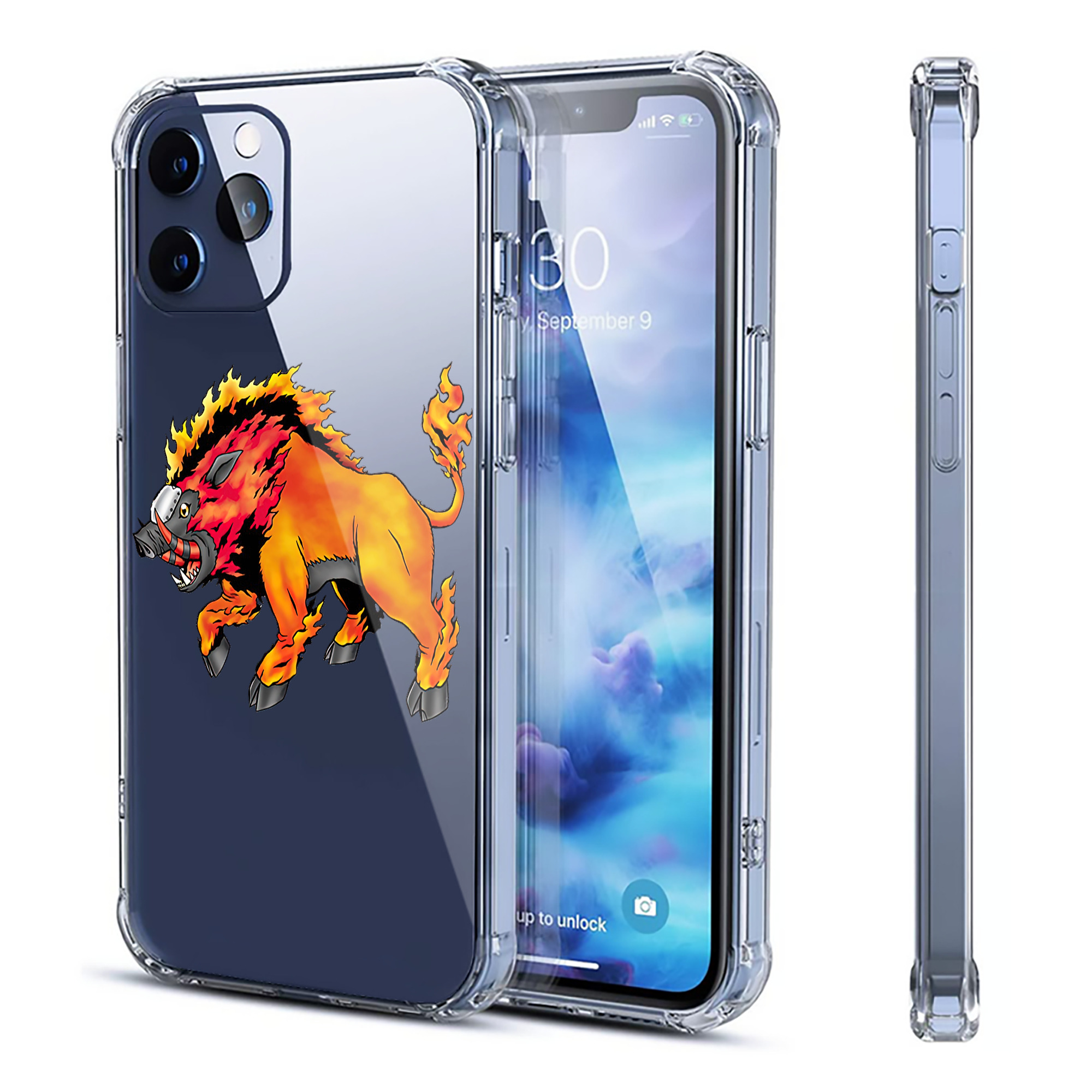 （画像用） Digimon デジタルモンスター/デジモン 【iPhone 12シリーズ対応】透明スマホケース（クリアソフトケース）